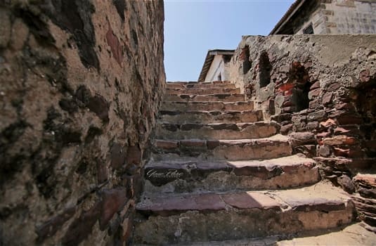 Fort Komenda<br>Stairs to the roof