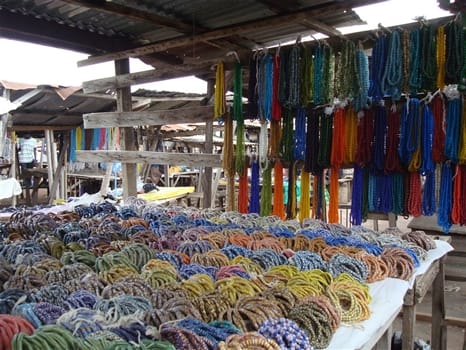 The beautiful art of Glass Bead making from Ghana<br>The beads at Somanya market