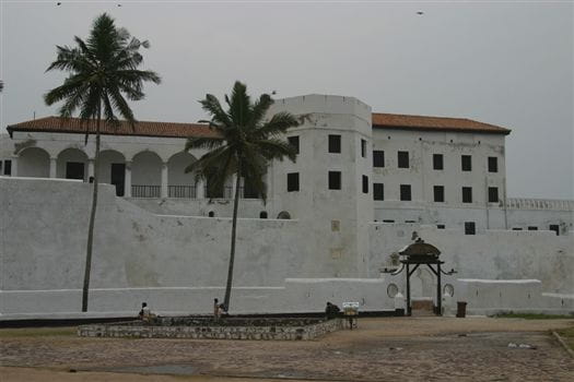 Elmina Castle or St. George Castle<br>The entrance to Elmina Castle