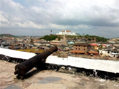 Elmina Town<br>Fort St Jago from Elmina Castle