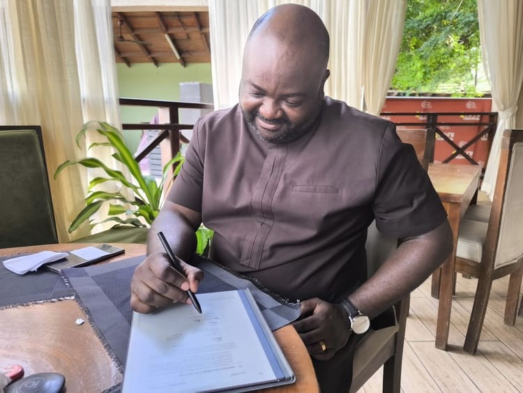 MoU witnessing - Benjamin Adu Mr. Benjamin Adu - Business Executive of the ABQA, witnessed the MoU on behalf of the ABQA.