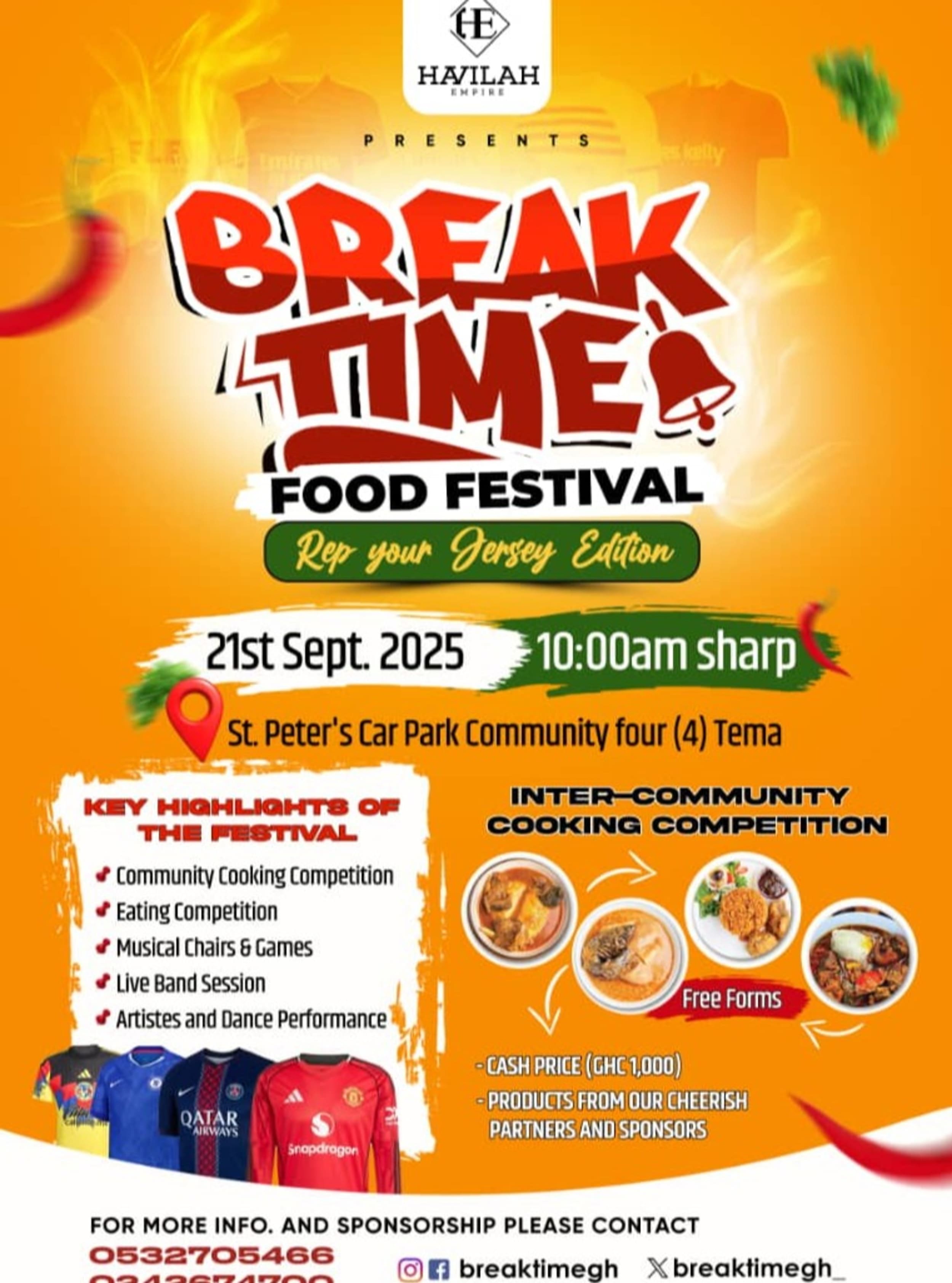 BreakTime Food Festival Rep Ur Jersey Edition