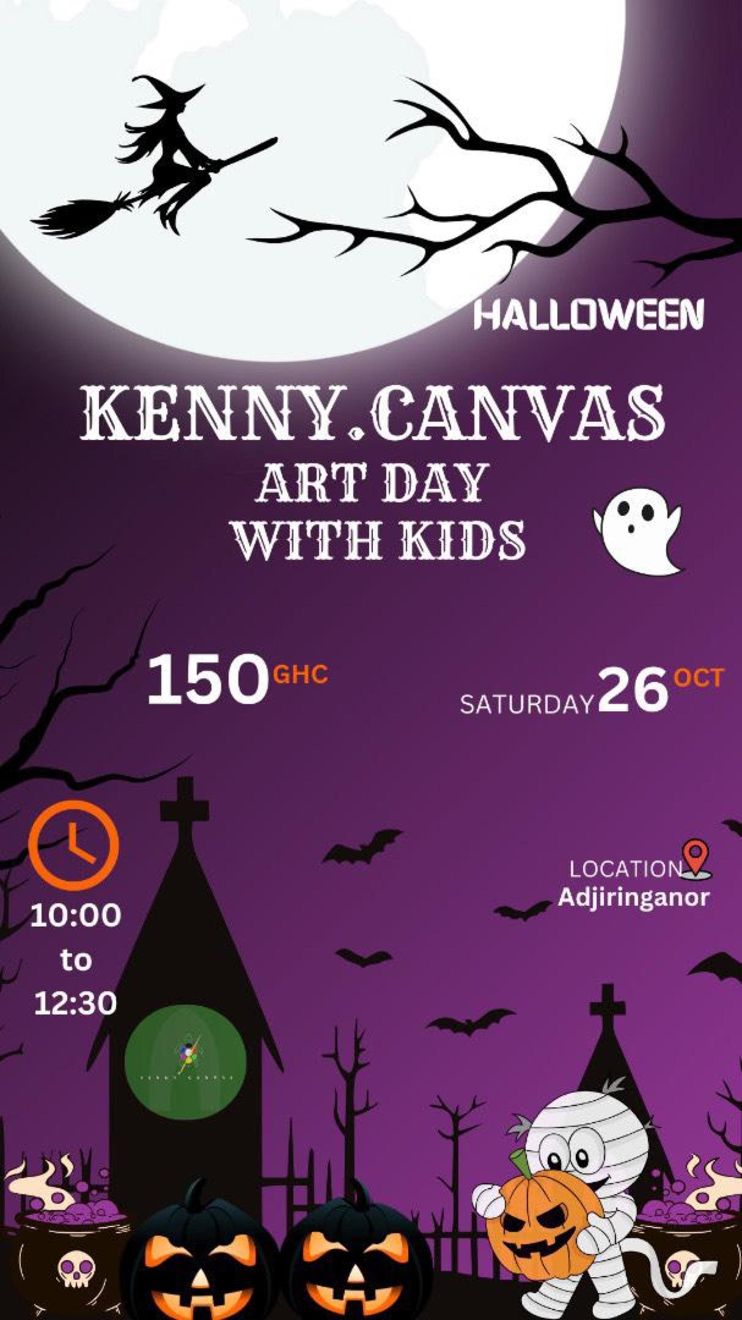 Kenny Canvas Art Day with Kids, Halloween Edition Kenny Canvas Art Day with Kids, Halloween Edition