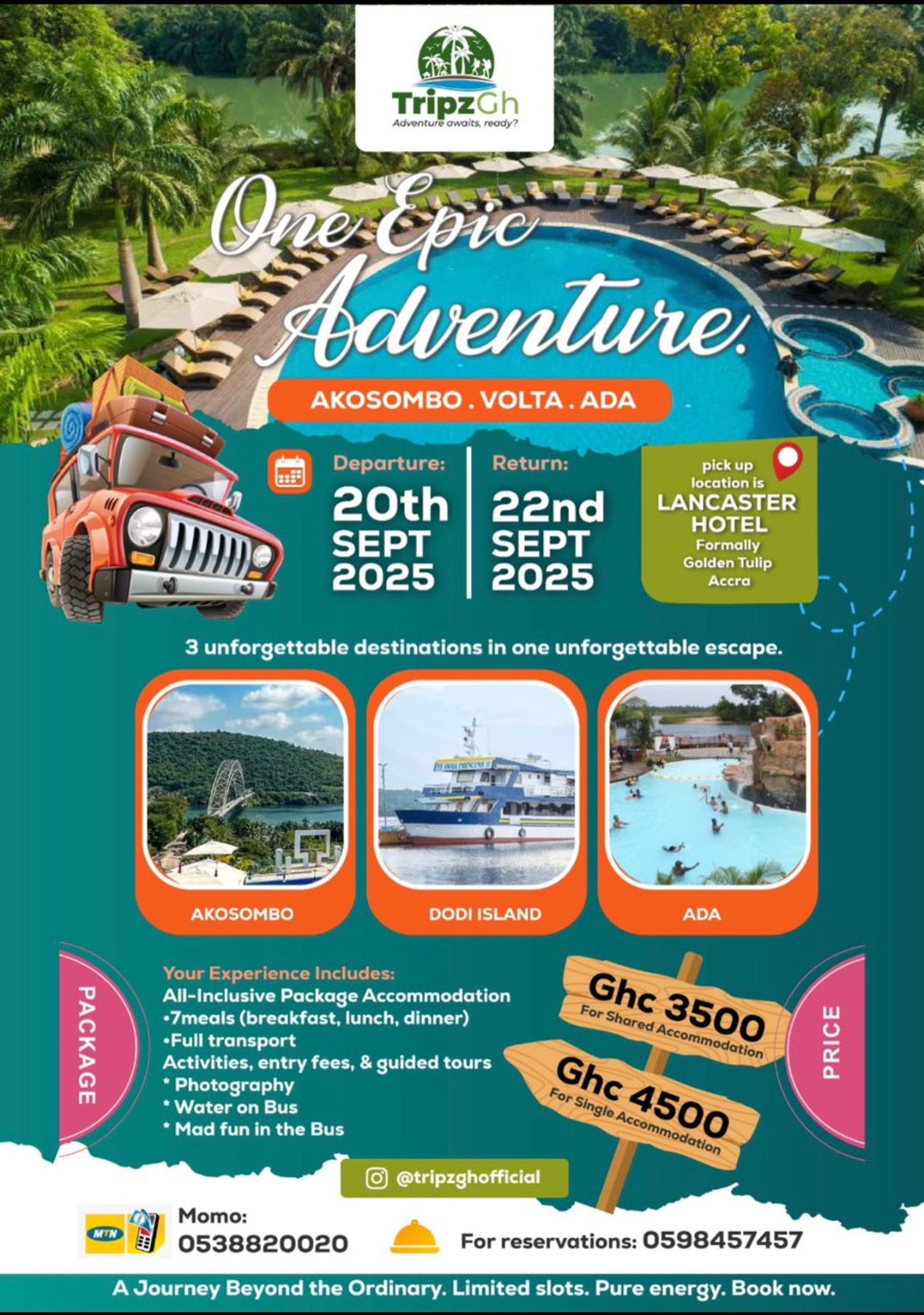 Journey to Akosombo, Dodi Island, and Treasure Island